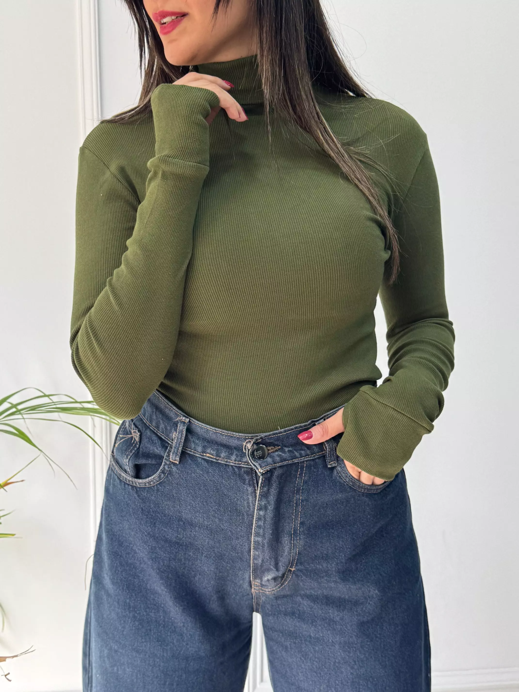 بلوز یقه اسکی فینگردار سلنا